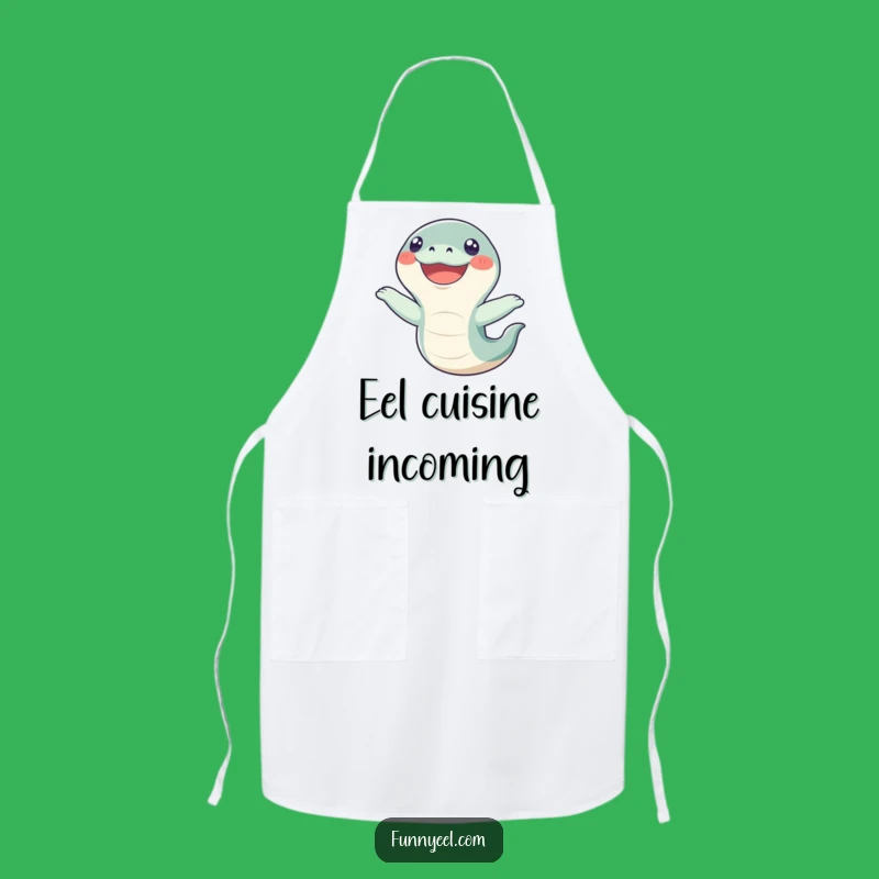 Funny Kawaii Eel Flip Apron: Hilarious Kitchen Fun for Cooking Enthusiasts