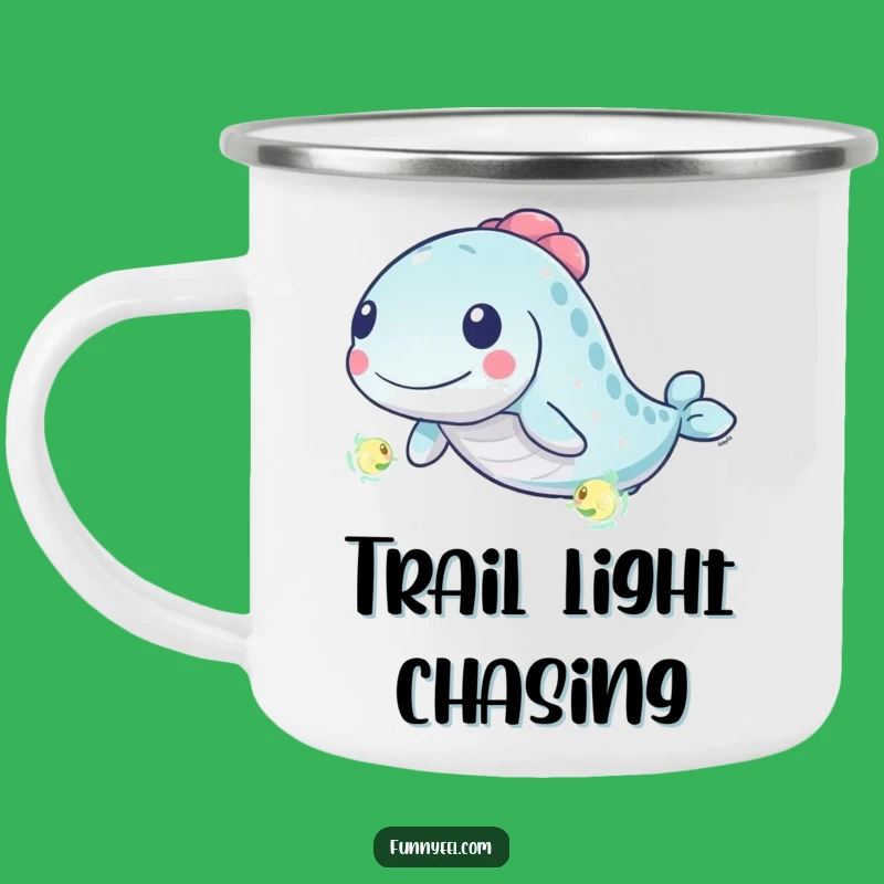 Funny Kawaii Eel Plankton Chase Camping Mug: Adventure Fuel & Gift