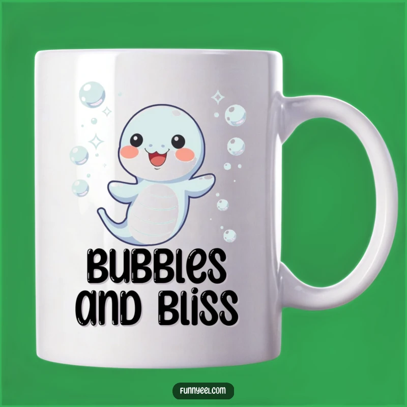 Funny Kawaii Eel Bubble Mug: Joyful Underwater Design, Perfect Gift for Aquatic Friends