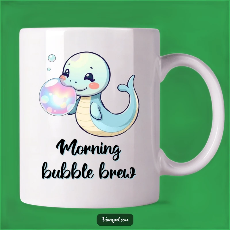 Funny Kawaii Eel Bubble Ring Mug: Whimsical Design, Perfect Gift for Playful Personalities