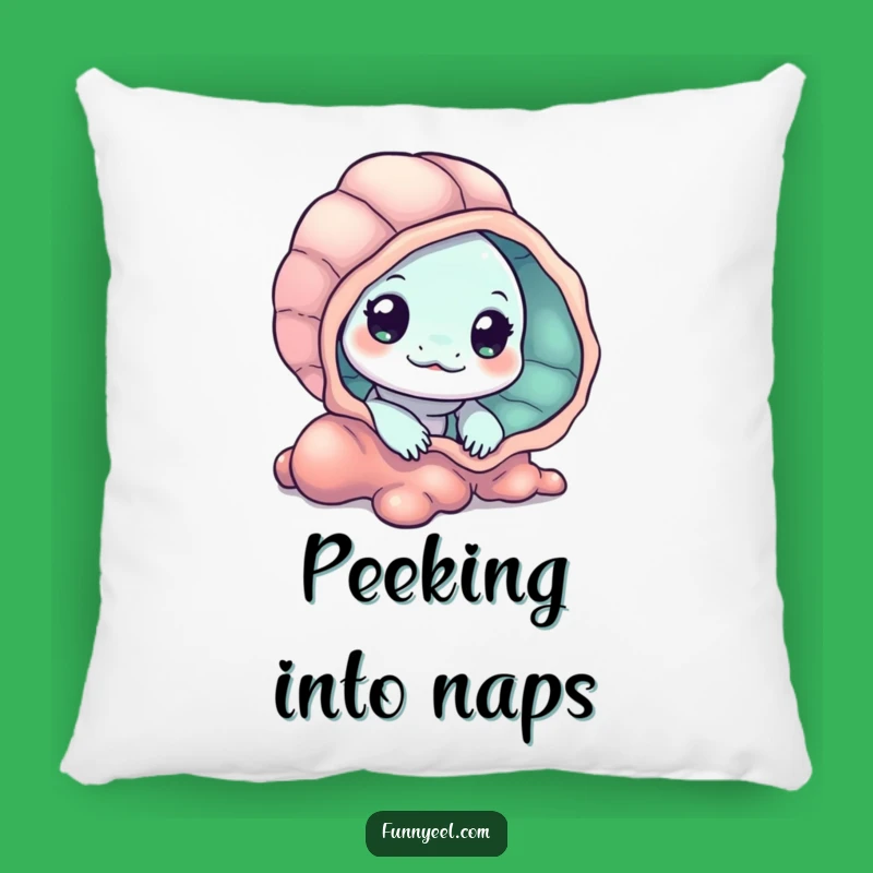 Cozy Kawaii Eel Seashell Pillow: Soft Decor and Funny Gift for Curious Nooks