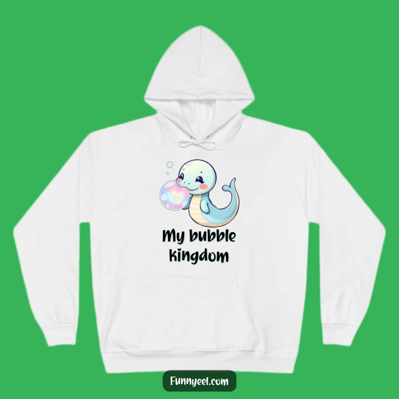 Cozy Kawaii Eel Bubble Ring Hoodie: Warm and Whimsical Apparel, Funny Gift for Playful Souls