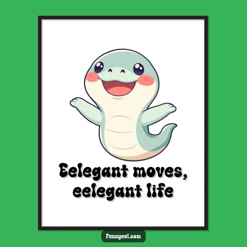 Free Printable Wall Art: Comical Flip Eel, Funny Downloadable Art for Quirky Decor