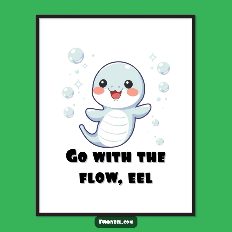 Free Printable Eel Wall Art: Underwater Bubble Bliss Decor!