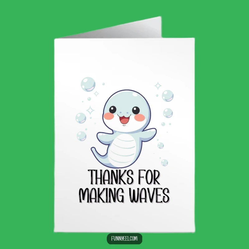 Free Printable Eel Thank You Card: So Grateful for You!