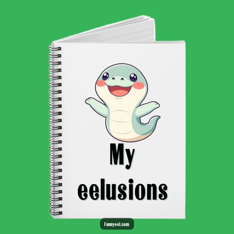Funny Kawaii Eel Flip Notebook: Jot Down Ideas with Hilarious Flair