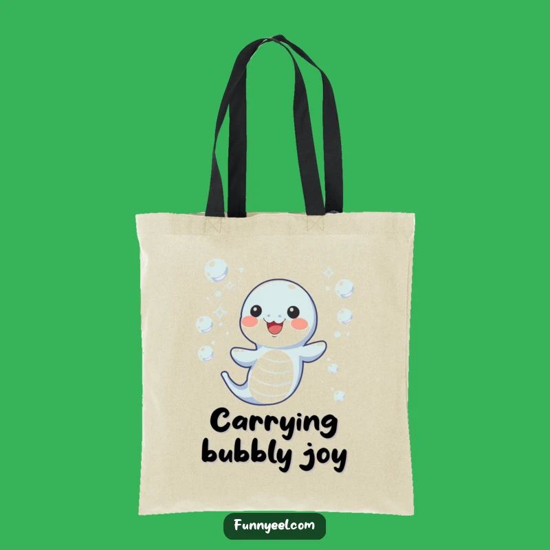 Funny Kawaii Eel Bubble Tote Bag: Playful Accessory and Hilarious Gift for Beach Lovers