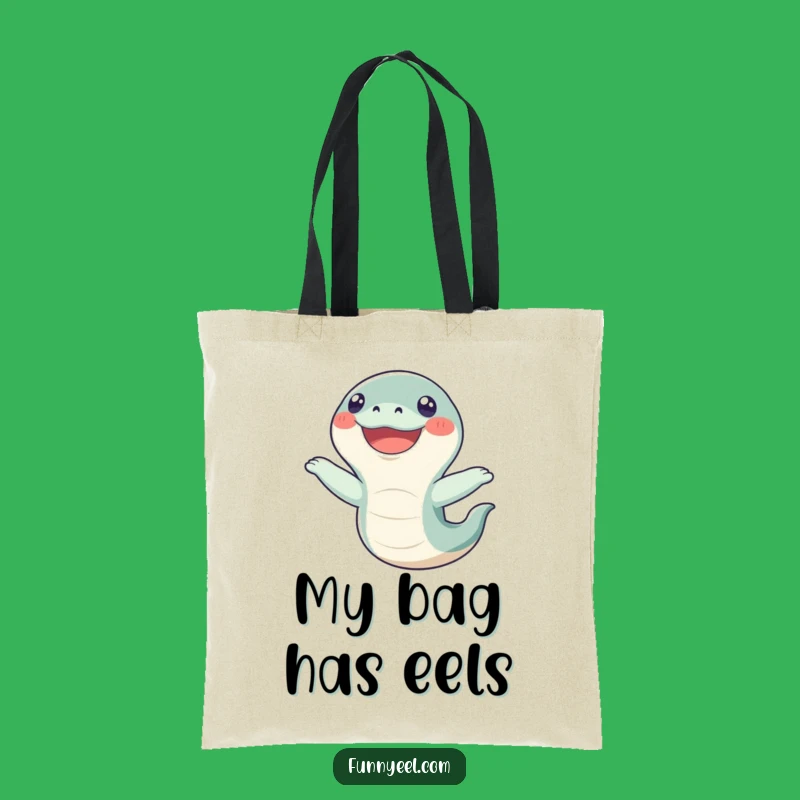 Funny Kawaii Eel Flip Tote Bag: Comical & Practical Gift for Shopping Fun